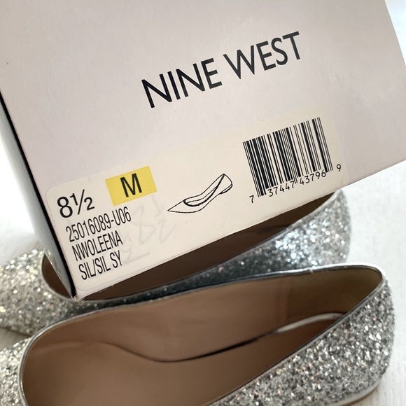 NEW - NINE WEST Glitter Ballet Flats - Picture 8 of 9